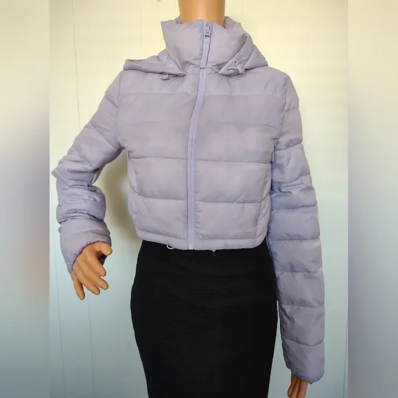 Zara Women's Lavender Puffer Jacket Size S - Picture 2 of 7